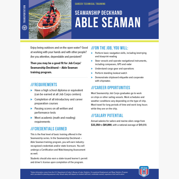 JBCPS CTT SeamanshipDeckhand AbleSeaman EBH f