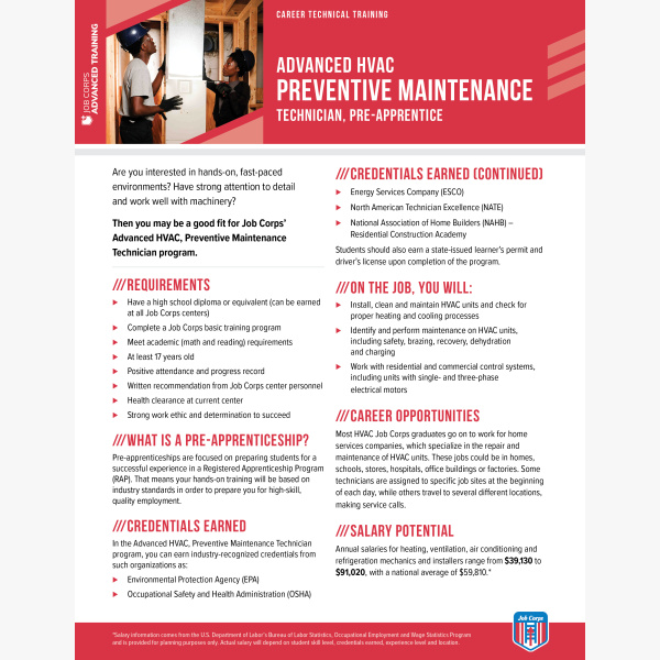 JBCPS CTT AdvHVACPMTechPre App FNB