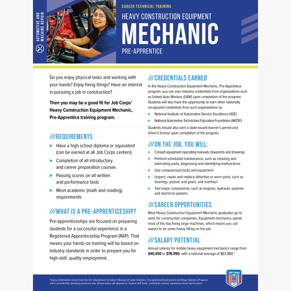 JBCPS CTT HeavyConstructionEquipmentMechanic pre app FNB