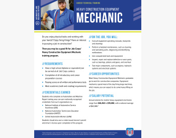 JBCPS CTT HeavyConstructionEquipmentMechanic FNB