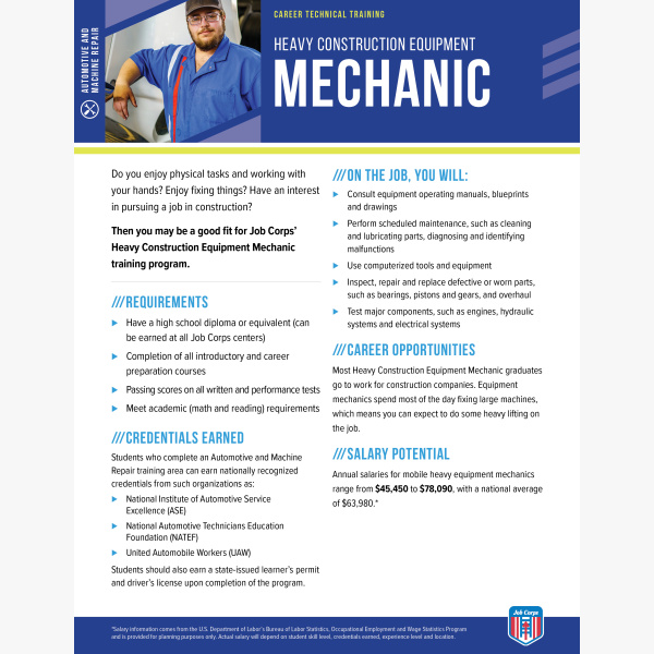 JBCPS CTT HeavyConstructionEquipmentMechanic FNB
