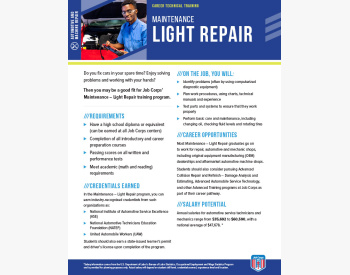 JBCPS F CTT Maintenance Light Repair W 1