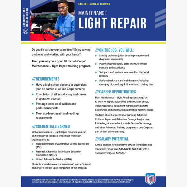 JBCPS F CTT Maintenance Light Repair W 1
