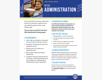 JCNAT 00286 OfficeAdminCTTSheet