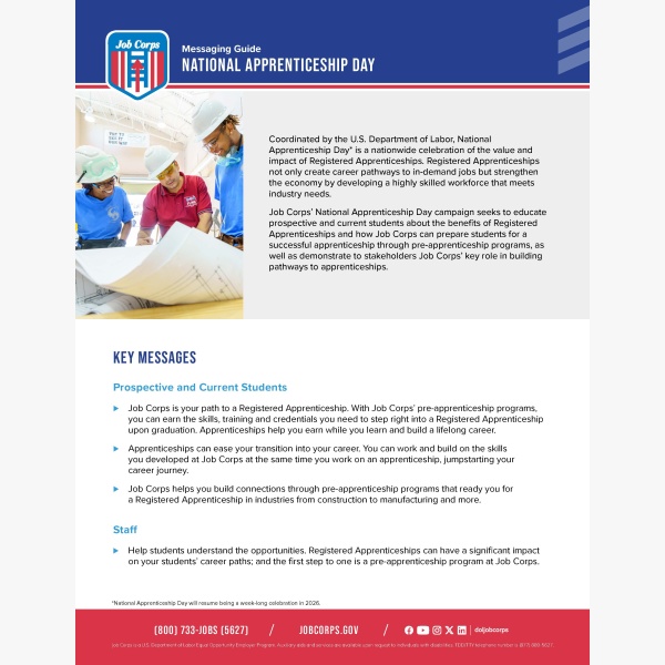 0725 JC Messaging Guides Ntl Apprenticeship Day FCC Page 1